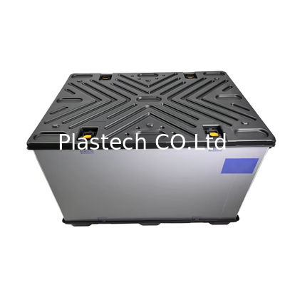 1600x1145x1067মিমি প্যালেট স্ট্যাকিং সহ প্লাস্টিক শিপিং কন্টেইনারের জন্য স্লীভ প্যাকেজিং