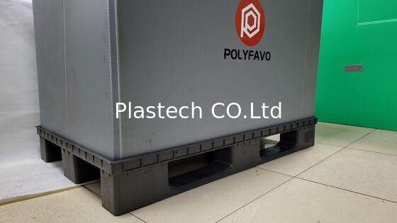 1200x800 মিমি স্লিভ বক্স প্লাস্টিকের প্যালেট বিন প্যাকিং কিউবস ভাঁজ টার্নওভার বক্স