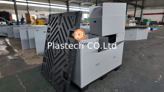 Collapsible Pallet Box Heavy Duty, Bulk Container 10mm 12mm Wall Thickness, Custom Color Logo Printing with Design Support