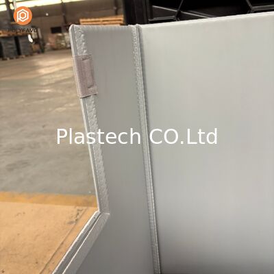 Collapsible Plastic Crate, Folding Container Pallet Box, Heavy Duty 500kg Static Load Custom Logo Printing 10mm 12mm